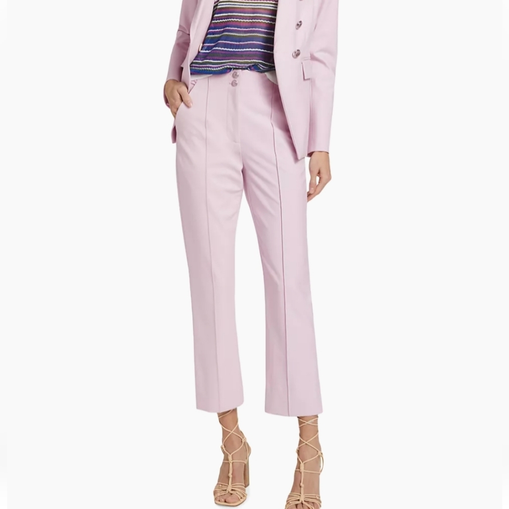 VERONICA BEARD Barely Orchid A Cropped Kean Stretch Boot Cut Pants Sz 18 NWT